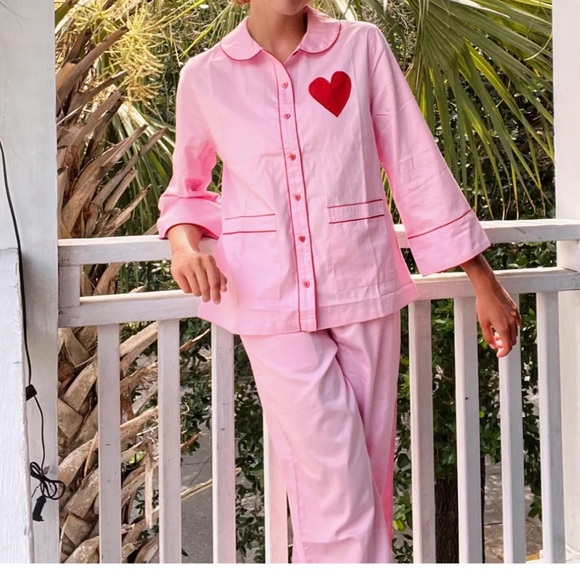 LAKE Pajamas Margot Pants Set in Primrose Pink Size XS - Picture 1 of 9